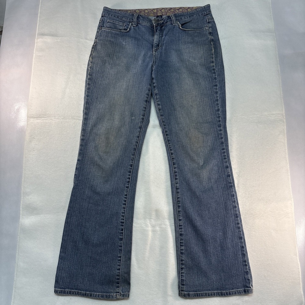 AJ Floral‎ Waistband Jeans Womens Size 10 Bootcut Medium Wash Casual
